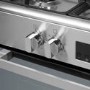 Refurbished electriQ EQRANGE90DFSCMD 90cm Dual Fuel Range Cooker with Mirror Door Finish Stainless Steel