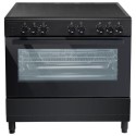 A2/EQRANGE90ECSCK Refurbished electriQ 90cm Single Cavity Range Cooker with Ceramic Hob - Black