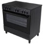 electriQ 90cm Single Cavity Range Cooker with Ceramic Hob - Black