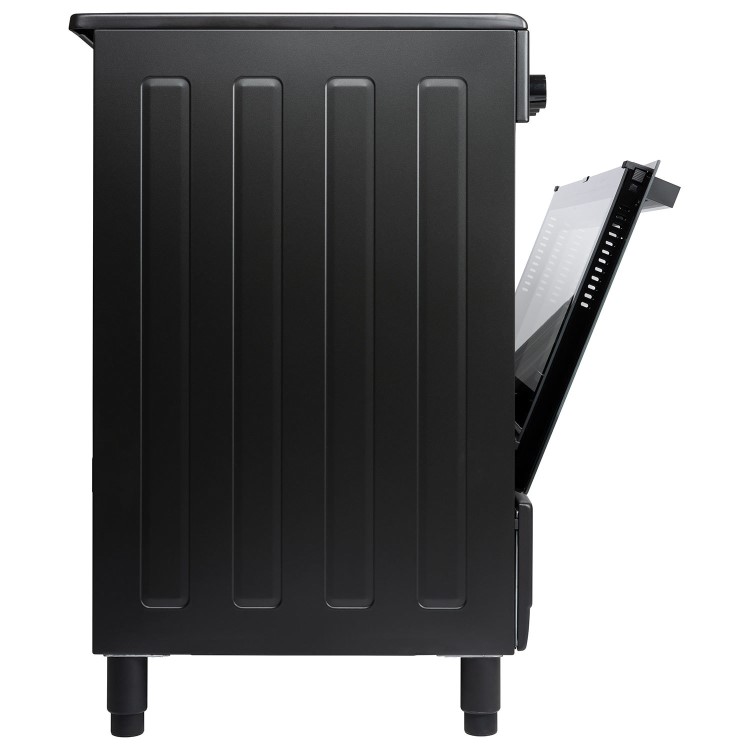 Refurbished electriQ 90cm Single Cavity Range Cooker with Ceramic Hob - Black