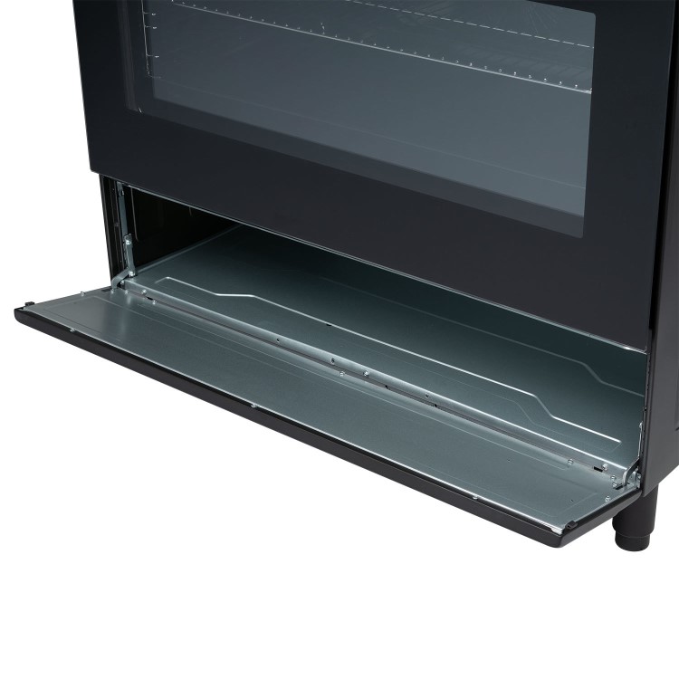 Refurbished electriQ 90cm Single Cavity Range Cooker with Ceramic Hob - Black