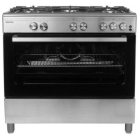 Refurbished electriQ EQRANGE90GASSS 90cm Gas Single Oven Range Cooker Stainless Steel