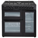 EQRANGE90MDFTRCSS electriQ 90cm Triple Cavity Range Cooker - Black