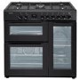 Refurbished electriQ EQRANGE90MDFTRCSS 90cm Triple Cavity Range Cooker Black