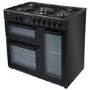 Refurbished electriQ EQRANGE90MDFTRCSS 90cm Triple Cavity Range Cooker Black