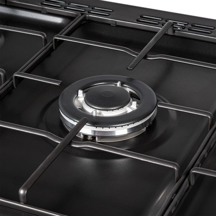 Refurbished electriQ EQRANGE90MDFTRCSS 90cm Triple Cavity Range Cooker Black