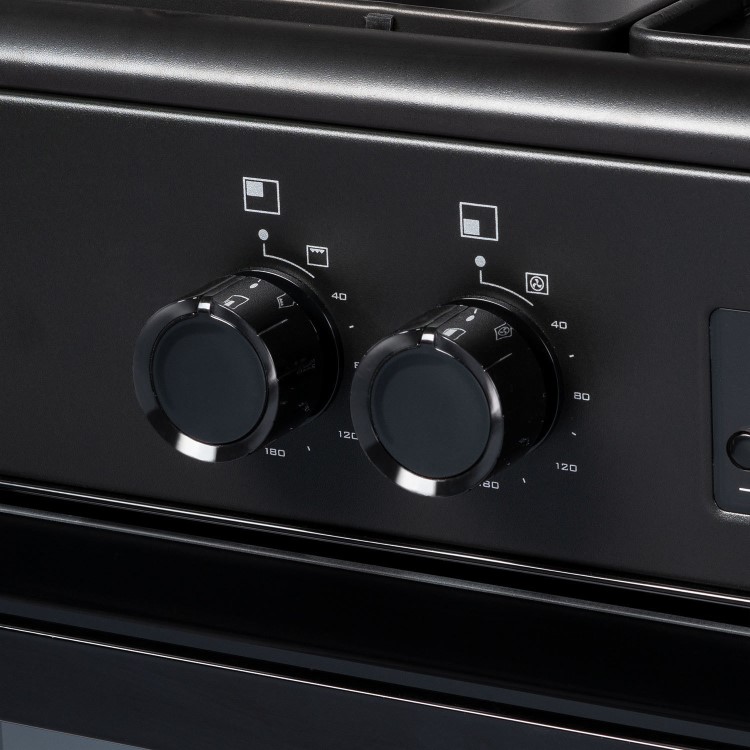 Refurbished electriQ EQRANGE90MDFTRCSS 90cm Triple Cavity Range Cooker Black