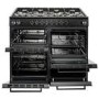 electriQ 100cm Dual Fuel Range Cooker - Black