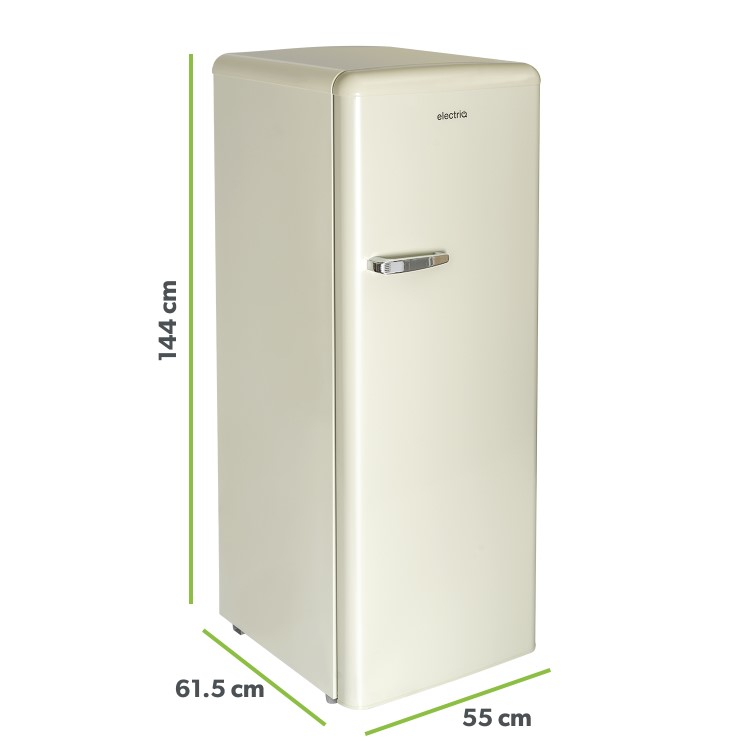 electriQ 194 Litre Freestanding Fridge  - Cream