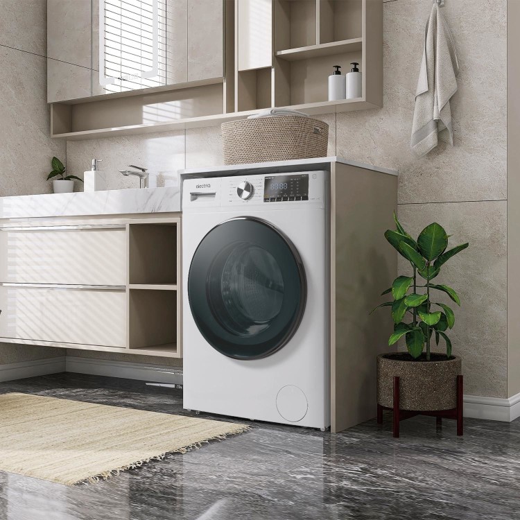 electriQ 8kg Wash 5kg Dry 1400rpm Washer Dryer - Quiet, Steam - White