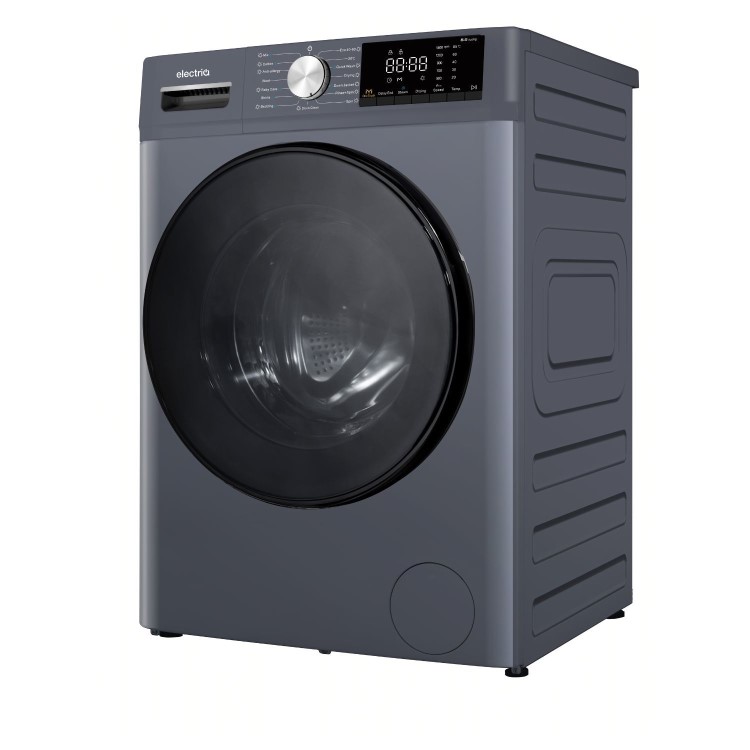electriQ 8kg Wash 5kg Dry 1400rpm Washer Dryer - Quiet Energy Saving - Graphite