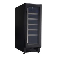 Refurbished electriQ EQWINE30BL Freestanding 18 Bottle SIngle Zone Wine Cooler Black