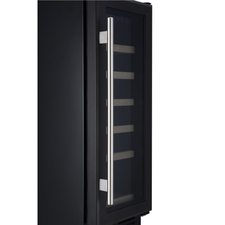 Refurbished electriQ EQWINE30BL Freestanding 18 Bottle SIngle Zone Wine Cooler Black