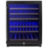 Refurbished electriQ EQWINE60BLFDZ Freestanding 51 Bottle Dual Zone Wine Cooler Black