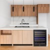 Refurbished electriQ EQWINE60BLFDZ Freestanding 51 Bottle Dual Zone Wine Cooler Black