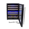 Refurbished electriQ EQWINE60BLFDZ Freestanding 51 Bottle Dual Zone Wine Cooler Black