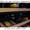 Refurbished electriQ EQWINE60BLFDZ Freestanding 51 Bottle Dual Zone Wine Cooler Black