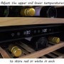 electriQ 51 Bottle Capacity Full Range Dual Zone Wine Cooler - Black