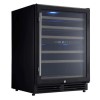 Refurbished electriQ EQWINE60BLFDZ Freestanding 51 Bottle Dual Zone Wine Cooler Black