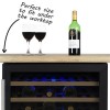 electriQ 60cm Wide 51 Bottle Dual Zone Wine Cooler - Black