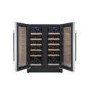 electriQ 36 Bottle Capacity Full Range Dual Zone Freestanding Wine Cooler - Stainless Steel