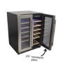electriQ 36 Bottle Capacity Full Range Dual Zone Freestanding Wine Cooler - Stainless Steel