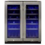 electriQ 36 Bottle Capacity Full Range Dual Zone Freestanding Wine Cooler - Stainless Steel