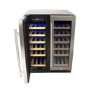 Refurbished electriQ EQWINE60SDD 36 Bottle Full Range Dual Zone Freestanding Wine Cooler Stainless Steel