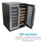Refurbished electriQ EQWINE60SDD 36 Bottle Full Range Dual Zone Freestanding Wine Cooler Stainless Steel