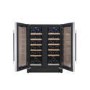 electriQ 36 Bottle Capacity Full Range Dual Zone Freestanding Wine Cooler - Stainless Steel