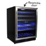 electriQ 60cm Wide 51 Bottle Dual Zone Wine Cooler - Stainless Steel/Black