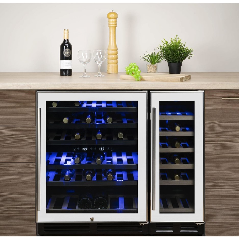 electriQ 18 Bottle Freestanding Under Counter Wine Cooler Single Zone