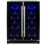 Refurbished electriQ EQWINECH60DD Freestanding 36 Bottle  Dual Zone Under Counter Wine Cooler Stainless Steel