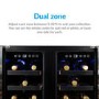 Refurbished electriQ EQWINECH60DD Freestanding 36 Bottle  Dual Zone Under Counter Wine Cooler Stainless Steel