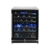 Refurbished electriQ EQWINECH60 51 Bottle Freestanding Under Counter Wine Cooler Full Dual Zone 60cm Wide 82cm Tall - Stainless Steel