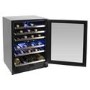 electriQ 51 Bottle Capacity Full Range Dual Zone Freestanding Wine Cooler - Black
