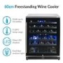 electriQ 51 Bottle Capacity Full Range Dual Zone Freestanding Wine Cooler - Black