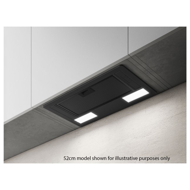 Elica ERA-LUX-BLK-80 Deluxe 74cm Canopy Cooker Hood - Black