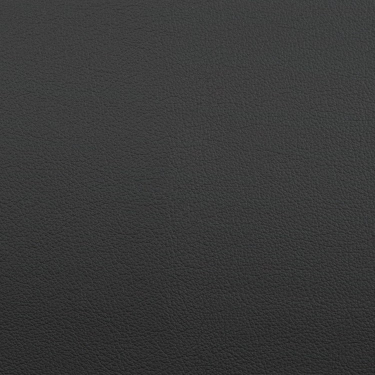 Large Rectangular Black Wooden Dining Table Set with 6 Grey Real Leather Chairs - Seats 6 - Troy