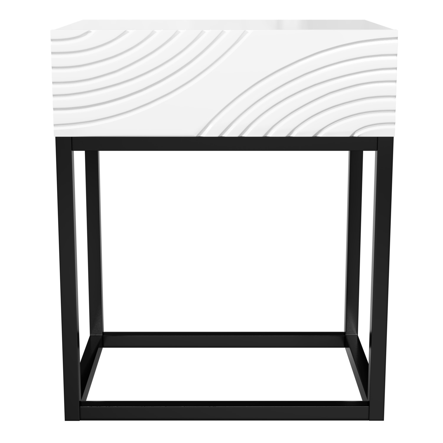 Black and white gloss bedside table deals