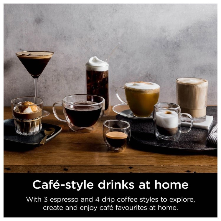 Ninja ES601UKBK Luxe Café Premier – 3-in-1 Bean-to-Cup Espresso Machine with Integrated Grinder & Milk Frother