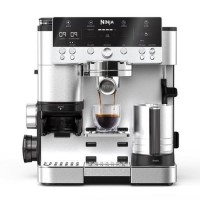 Ninja Luxe Cafe Premier Manual Espresso Freestanding Coffee Machine with Milk Frother - Black & Silver