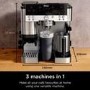 Ninja Luxe Cafe Premier Manual Espresso Freestanding Coffee Machine with Milk Frother - Black & Silver