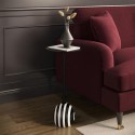 ESA001 Small Round Black and White Stripe Ball Side Table - Elsa