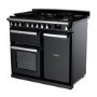 Rangemaster Estel Deluxe 100cm Dual Fuel Range Cooker - Gloss Black + Chrome