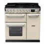 Rangemaster Estel Deluxe 90cm Dual Fuel Range Cooker - Pale Cream + Chrome