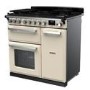 Rangemaster Estel Deluxe 90cm Dual Fuel Range Cooker - Pale Cream + Chrome