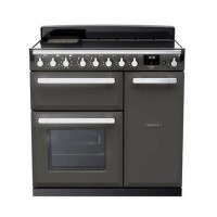Rangemaster Estel Deluxe 90cm Induction Range Cooker - Slate + Chrome Rangemaster Estel Deluxe 90cm Induction Range Cooker - Slate + Chrome