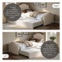 Cream Upholstered Single Guest Bed with Trundle - Elsie