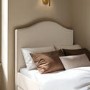 Cream Upholstered Single Guest Bed with Trundle - Elsie